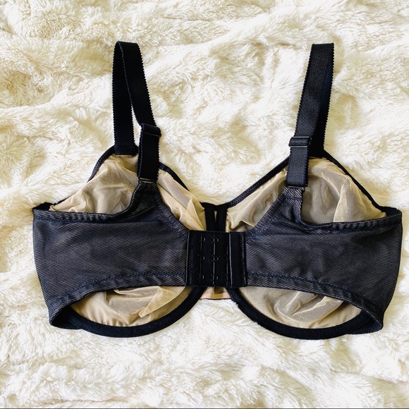 44DDD WACOAL Visual Effects Minimizer Bra Black - Picture 6 of 7